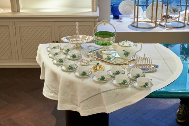 View full screen - View 1 of Lot 46. A Herend 'Apponyi Green' pattern part tea service, various dates.
