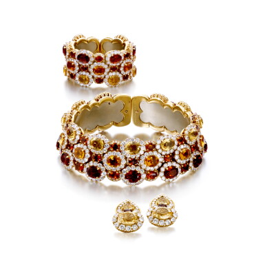 View full screen - View 1 of Lot 526. Citrine and diamond parure, ‘Gina’, circa 1983.