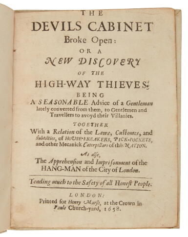 View full screen - View 1 of Lot 95. (Brigands and Thieves) | Thieves; executions and executioners.