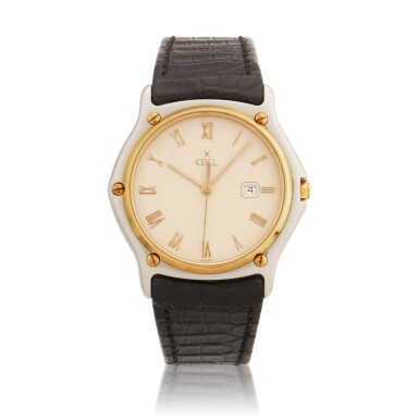 View full screen - View 1 of Lot 441. Reference 183903 | A stainless steel and yellow gold wristwatch with date, Circa 1990.