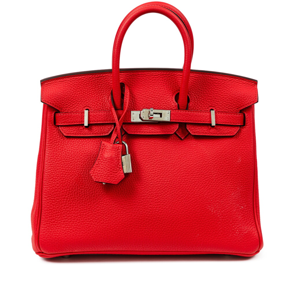 View full screen - View 1 of Lot 363. Rouge de Coeur Togo Birkin 25 Palladium Hardware, 2019.