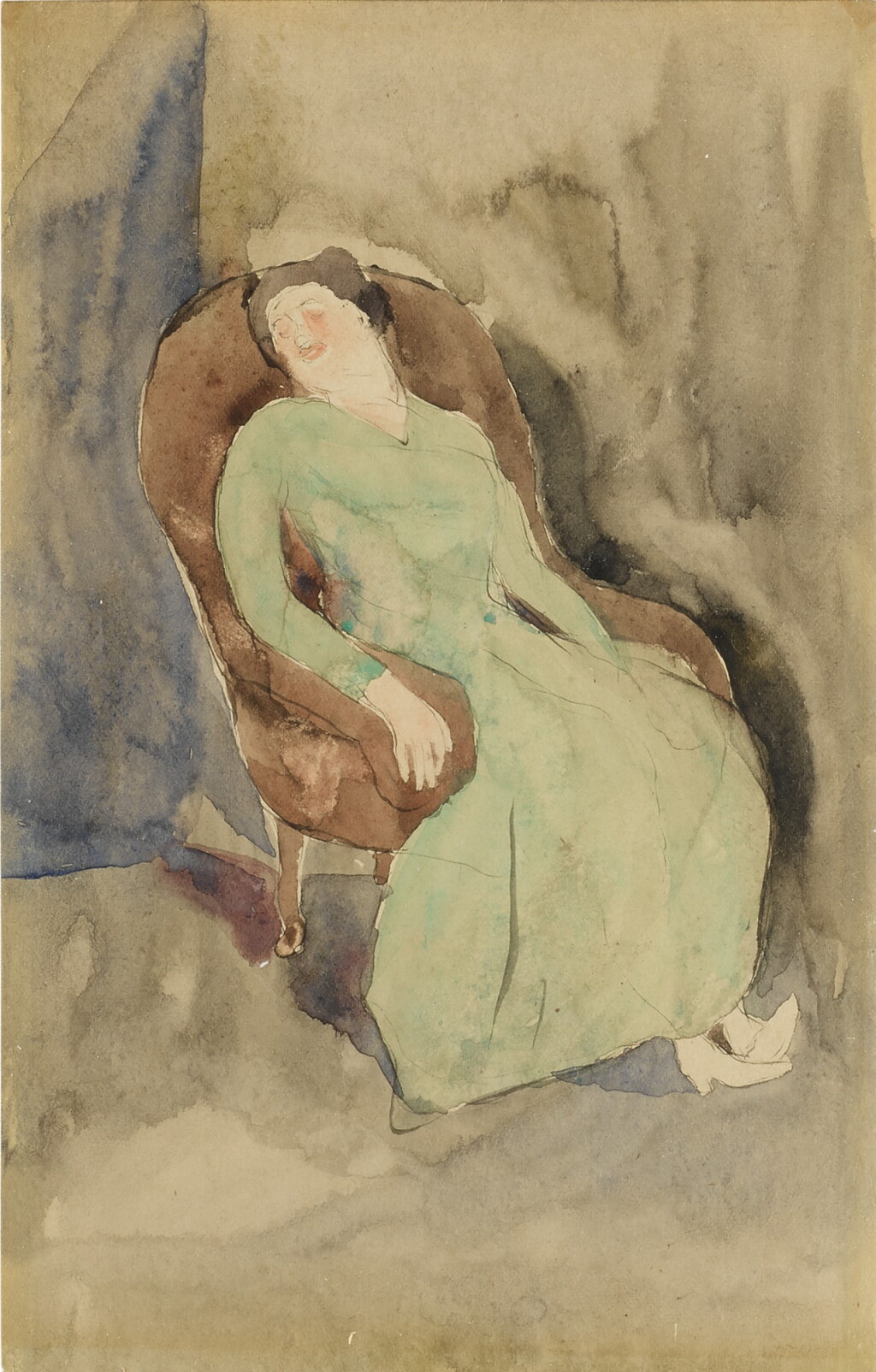 View full screen - View 1 of Lot 68. CHARLES DEMUTH | WOMAN IN AN ARMCHAIR.