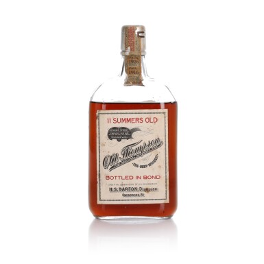 View full screen - View 1 of Lot 150. Old Thompson 11 Year Old 100 Proof 1916 (1 Pint).