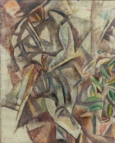 View full screen - View 1 of Lot 162. Figure d'homme (recto); Les trois sœurs (verso).
