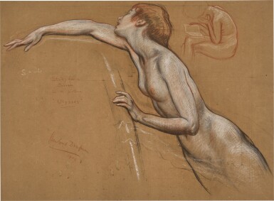 View full screen - View 1 of Lot 818. Study of a mermaid for Ulysses and the Sirens.