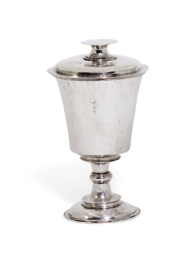 View full screen - View 1 of Lot 202. A small Elizabeth I silver communion cup and cover, maker’s mark a terrestrial globe (Jackson’s P. 97), London, 1568.