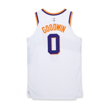 View full screen - View 1 of Lot 89. Jordan Goodwin ‘Christmas Day’ Phoenix Suns 2023-2024 Game Worn Association Edition Jersey.