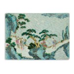 A famille-rose 'immortals' plaque Qing dynasty, 18th century | 清十八世紀 粉彩仙女賀壽瓷板