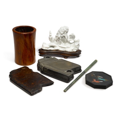 View full screen - View 1 of Lot 951. FIVE SCHOLAR'S ARTICLES, QING DYNASTY.