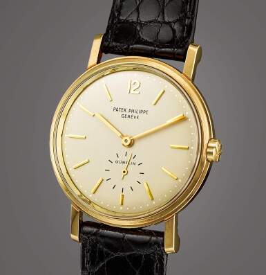 View full screen - View 1 of Lot 2029. Reference 3435 | A yellow gold wristwatch, Retailed by Gübelin, Made in 1966 | 百達翡麗 | 型號3435 | 黃金腕錶,由 Gübelin 發行,1966年製.