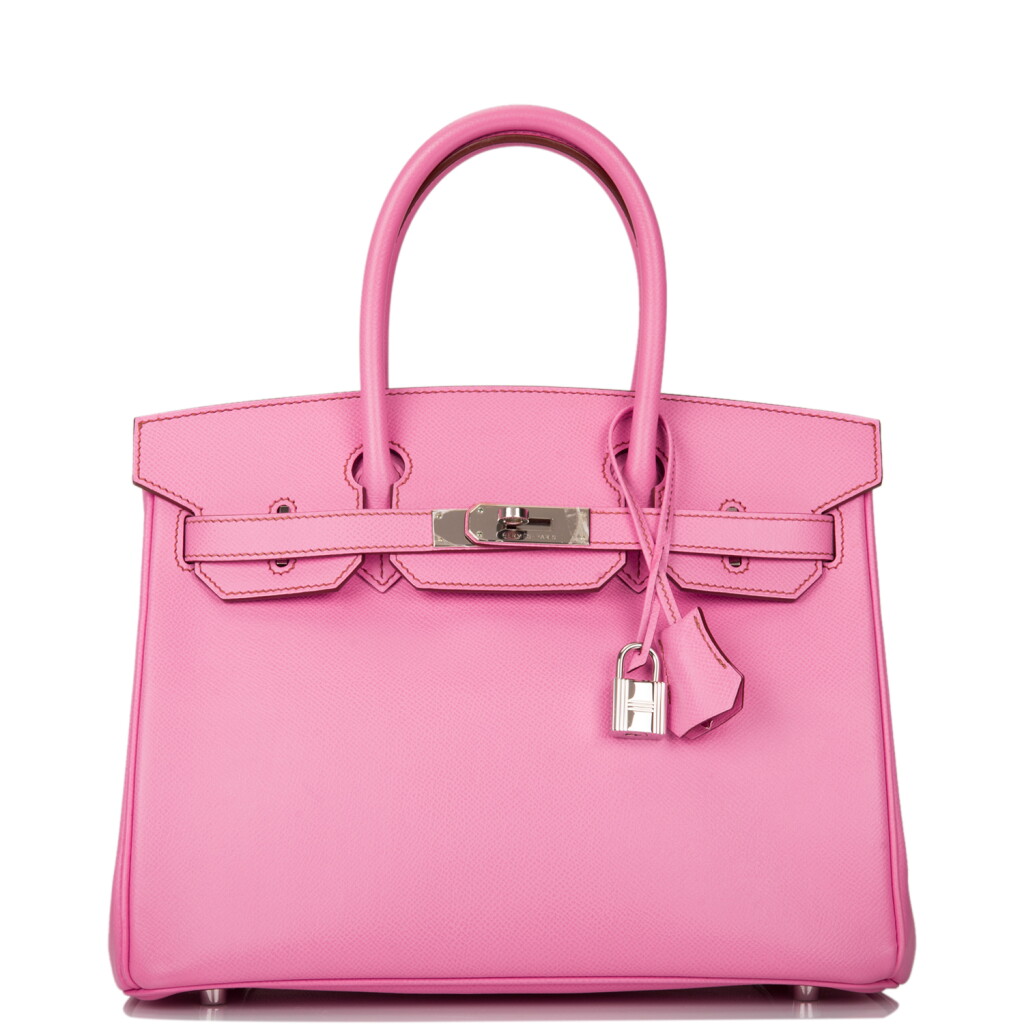 View full screen - View 1 of Lot 35. Hermès 5P Bubblegum Pink Birkin 30cm of Epsom Leather with Palladium Hardware.