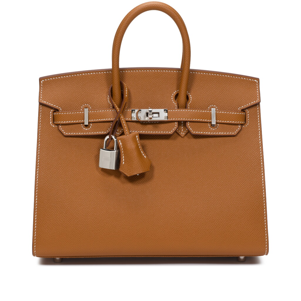 View full screen - View 1 of Lot 124. Gold Epsom Birkin 25 Sellier Palladium Hardware, 2022.