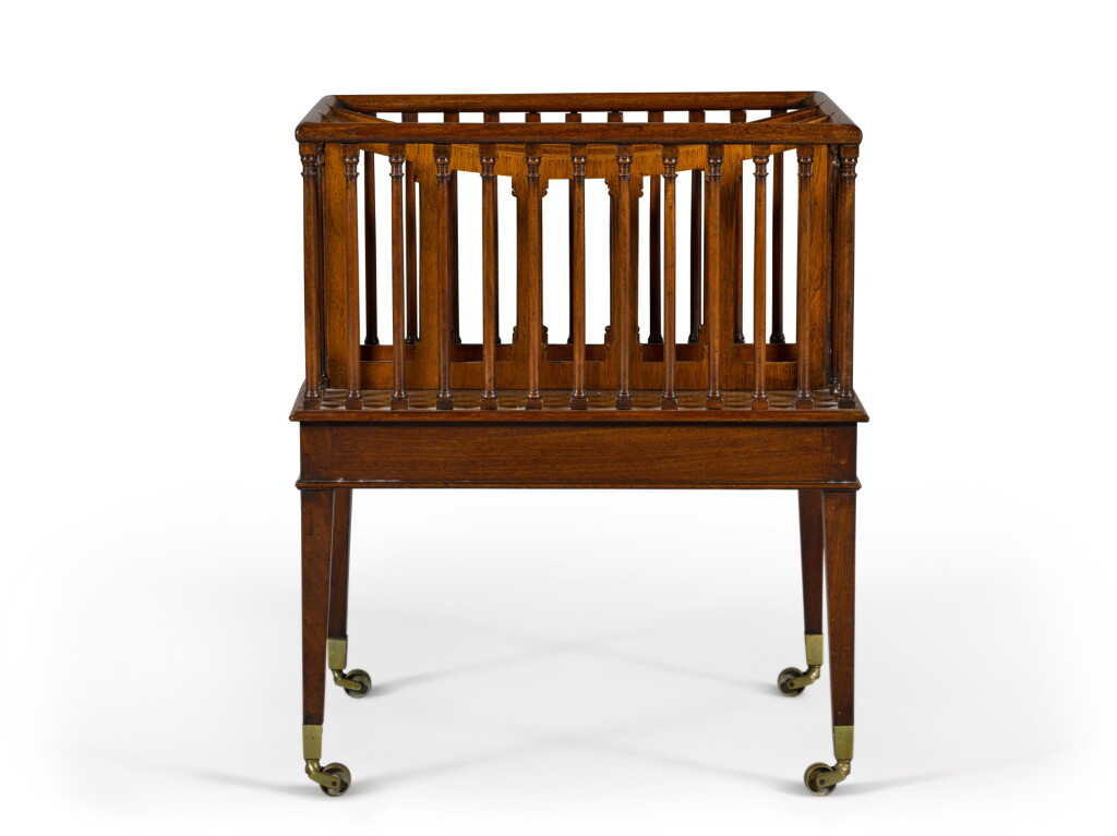 View full screen - View 1 of Lot 85. A George III mahogany canterbury, circa 1800.