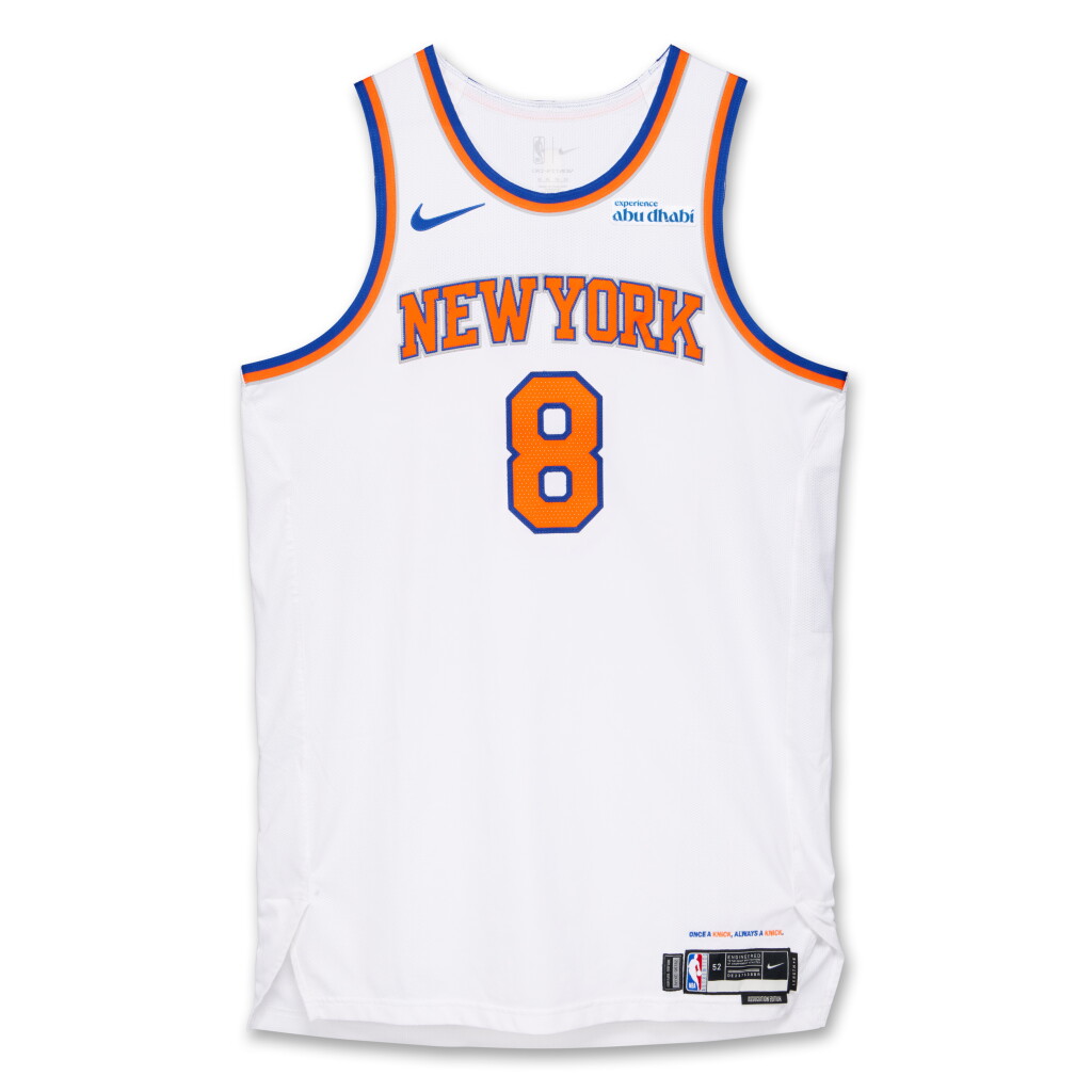 View full screen - View 1 of Lot 74. OG Anunoby New York Knicks 2025 NBA Playoffs Eastern Conference Round 1 Game Worn Association Edition Jersey | Game 1 | 5 Steals.