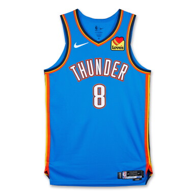 View full screen - View 1 of Lot 7. Jalen Williams Oklahoma City Thunder 2025-2026 Game Worn Icon Edition Jersey.