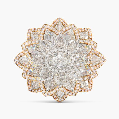 View full screen - View 1 of Lot 1246. Diamond Ring | 1.03克拉 橢圓形 F色 鑽石 配 鑽石 戒指.