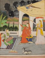 An Illustration to a Baramasa Series, The Month of Shravana, Pahari / Kangra, circa 1820