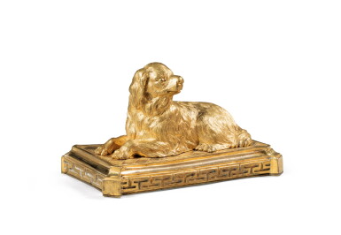 View full screen - View 1 of Lot 99. A Louis XVI gilt-bronze paper weight.