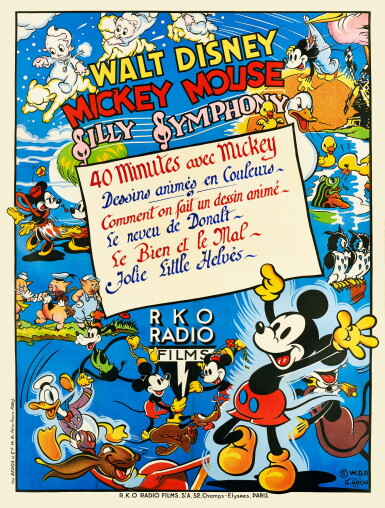 View full screen - View 1 of Lot 12. MICKEY MOUSE - SILLY SYMPHONY (1938) POSTER, FRENCH.