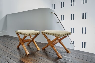 View full screen - View 1 of Lot 160. Pair of Stools.