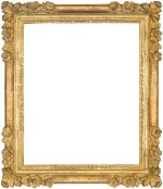 A Louis XIII-XIV carved giltwood flower corner frame