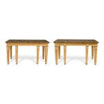 A PAIR OF GEORGE III STYLE GILTWOOD PIER TABLES IN THE MANNER OF ROBERT ADAM