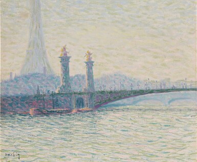 View full screen - View 1 of Lot 1316. La Seine au pont Alexandre III.