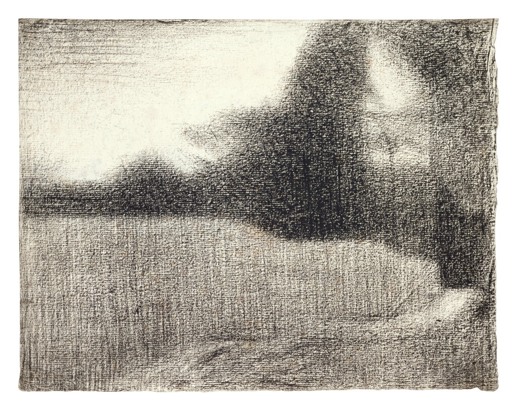 View full screen - View 1 of Lot 14. Blé et arbres (Le Champ de blé) (recto); Portrait de Félix Fénéon (verso).