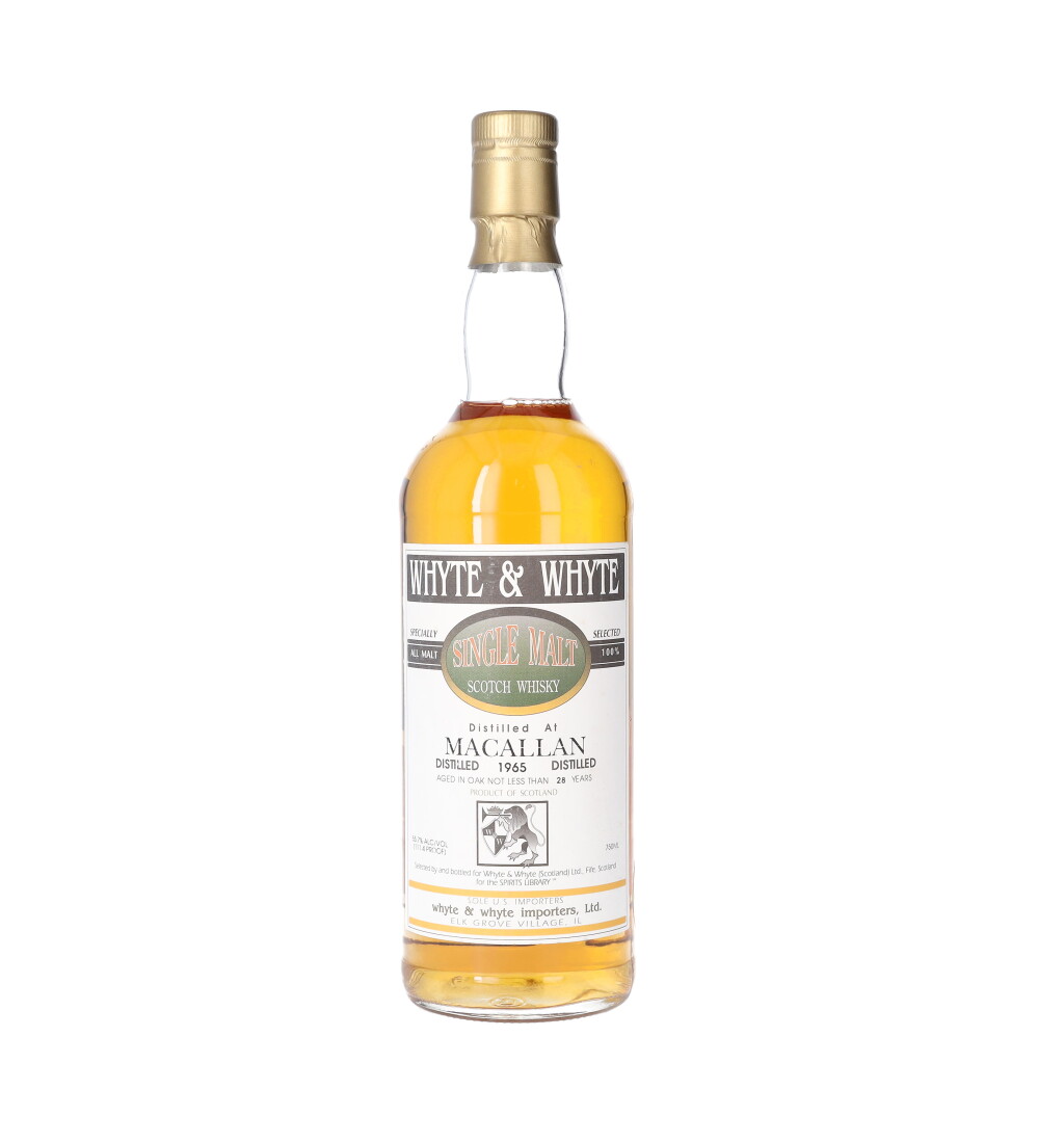 View full screen - View 1 of Lot 5207. Macallan Whyte & Whyte 28 Year Old 55.7 abv 1965 (1 BT75).