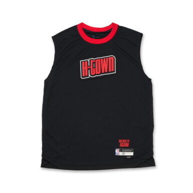 View full screen - View 1 of Lot 182. Reed Sheppard Houston Rockets 2024-2025 Game Worn City Edition Warmup Top.