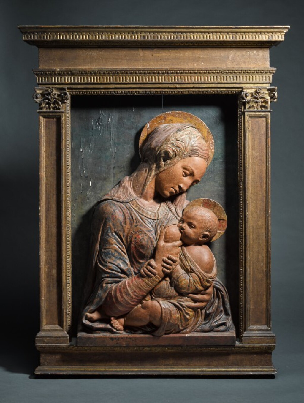 View full screen - View 1 of Lot 4. Circle of Donatello (circa 1386-1466) | Italian, Florence, mid-15th century | Relief with the Virgin and Child.
