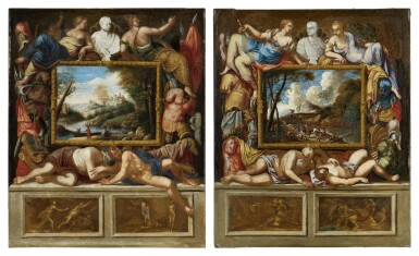 View full screen - View 1 of Lot 27. Allegory of War; Allegory of Peace.