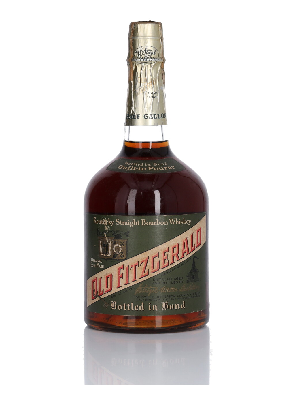 View full screen - View 1 of Lot 271. Old Fitzgerald 6 Year Old 86 Proof NV (1 Bottle Half Gallon).