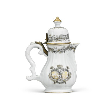 View full screen - View 1 of Lot 240. A grisaille and gilt coffee pot and cover, Qing dynasty, 18th century.