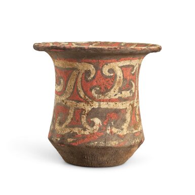View full screen - View 1 of Lot 829. A painted grey pottery jar Xiajiadian culture, 2nd Millennium B.C. 夏家店文化 彩陶平底鬲.