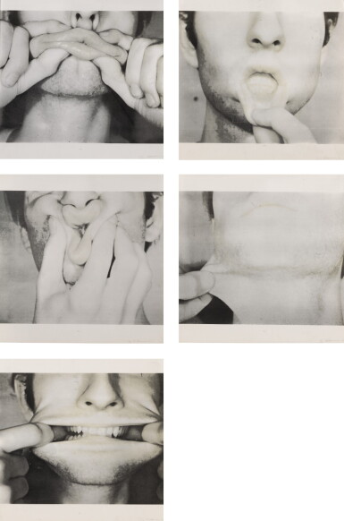 View full screen - View 1 of Lot 246. BRUCE NAUMAN | STUDIES FOR HOLOGRAMS (A-E) (CORDES 1-5).