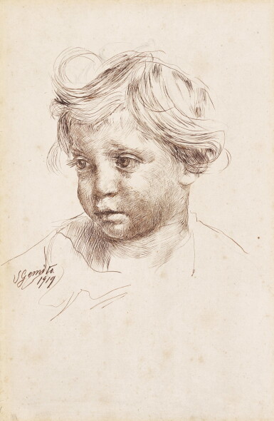 Voir en plein écran - Voir 1 du lot 69. Head of a young child.