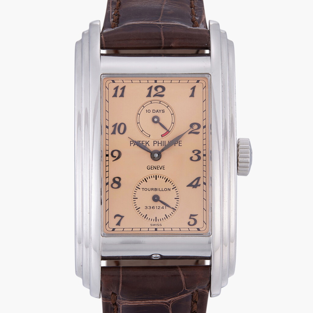 View full screen - View 1 of Lot 111. Reference 5101 | A platinum tourbillon wristwatch with 10-day power reserve indication | Made in 2006.