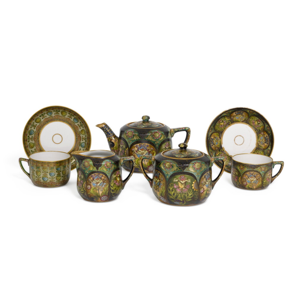 View full screen - View 1 of Lot 591. A Soviet porcelain tea service, Dmitrovsky Porcelain Factory, Leningrad, 1935.