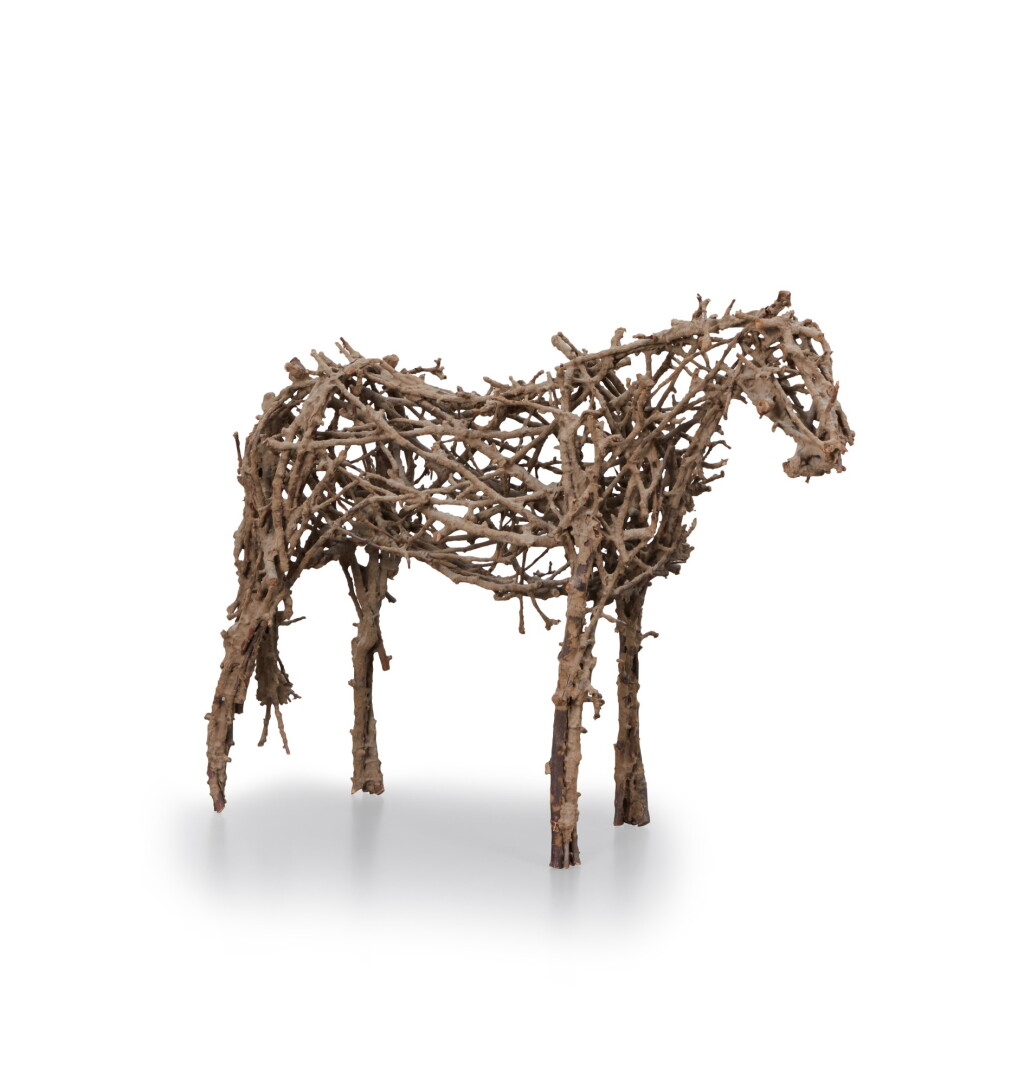 View full screen - View 1 of Lot 583. Felted Stick Horse #2.