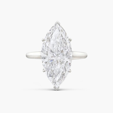 View full screen - View 1 of Lot 1795. Diamond Ring | 7.18克拉 欖尖形 D色 鑽石 戒指.