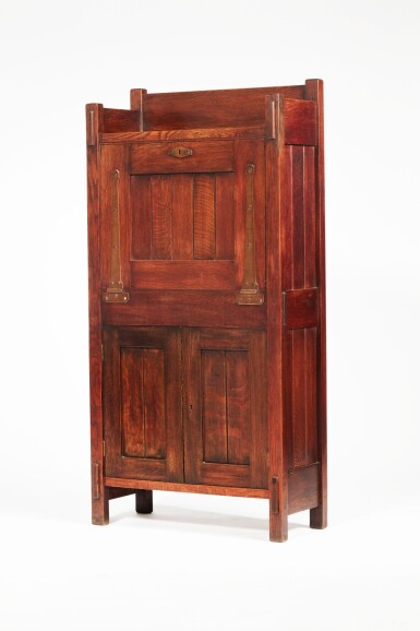 View full screen - View 1 of Lot 67. Gustav Stickley, Fall-Front Desk, Model No. 518.