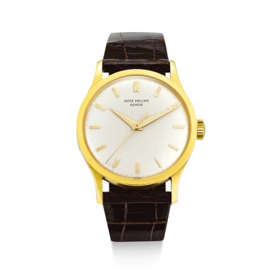 View full screen - View 1 of Lot 2222. PATEK PHILIPPE | CALATRAVA, REFERENCE 570 A YELLOW GOLD WRISTWATCH, MADE IN 1962 " | 百達翡麗 | Calatrava 型號570 黃金腕錶,機芯編號709999,錶殼編號312712,約1960年製".