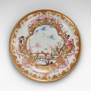 View full screen - View 1 of Lot 77. A Meissen small circular dish or stand, Circa 1730-35.
