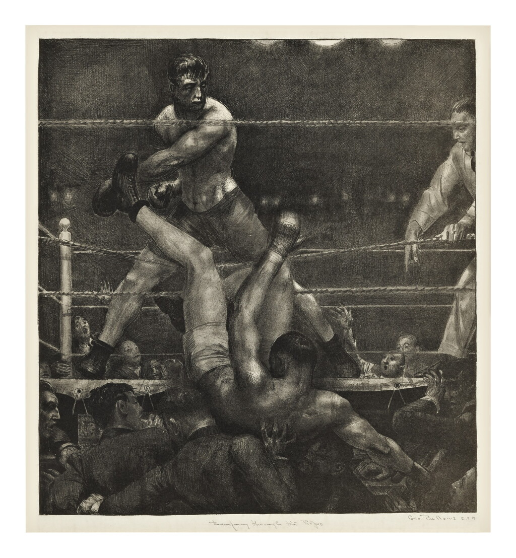 View full screen - View 1 of Lot 4. GEORGE WESLEY BELLOWS | DEMPSEY THROUGH THE ROPES (MASON 182).