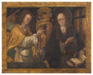 View full screen - View 1 of Lot 21. NETHERLANDISH SCHOOL, CIRCA 1500 | THE ANNUNCIATION.