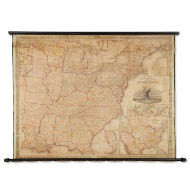 View full screen - View 1 of Lot 1066. Mitchell, S. Augustus | An impressive wall map of the United States.