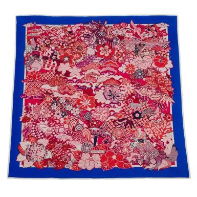 View full screen - View 1 of Lot 199. Hermès "Urashima Taro" Silk Jersey Scarf 90cm.