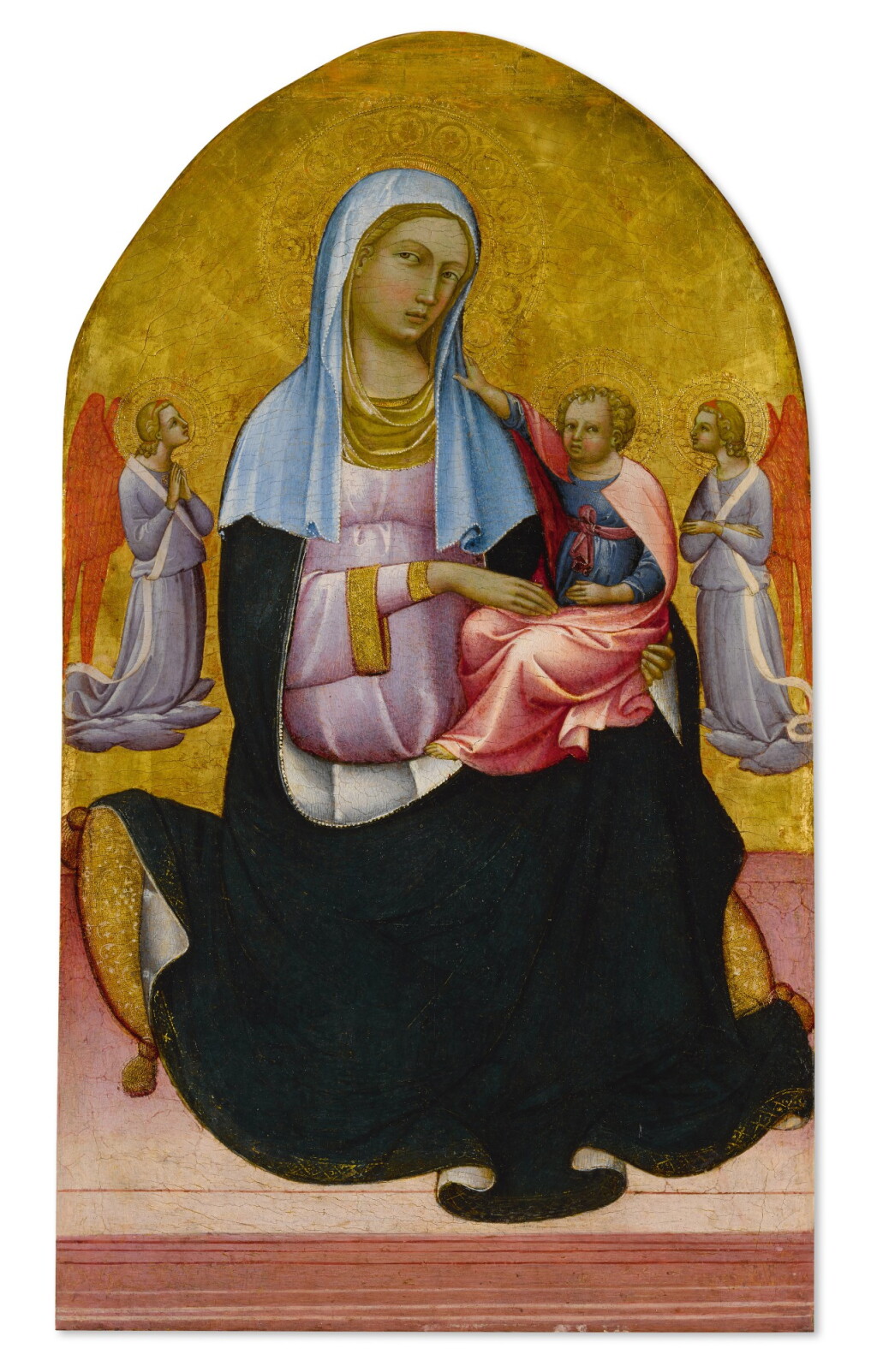 View full screen - View 1 of Lot 18. The Madonna of Humility with adoring angels.