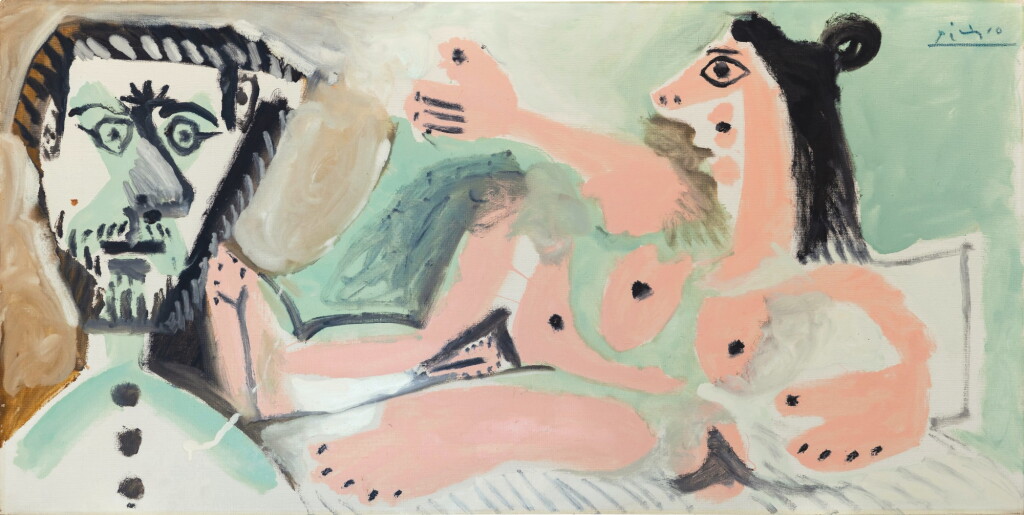 View full screen - View 1 of Lot 42. Nu allongé et buste d'homme.